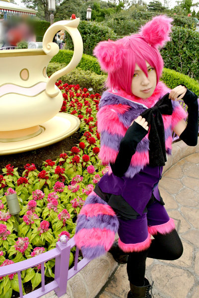 ティータイムで楽しむ優しいチェシャ猫コスプレ | ディズニー