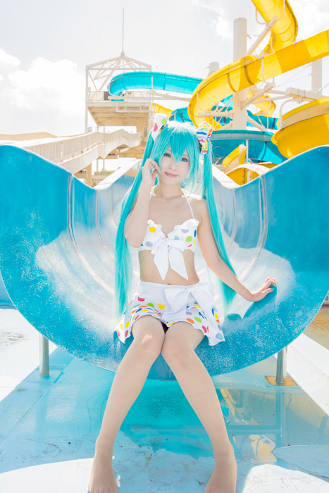 VOCALOID 初音ミク(みずたまビキニ(Project DIVA-f)) - コスプレ 