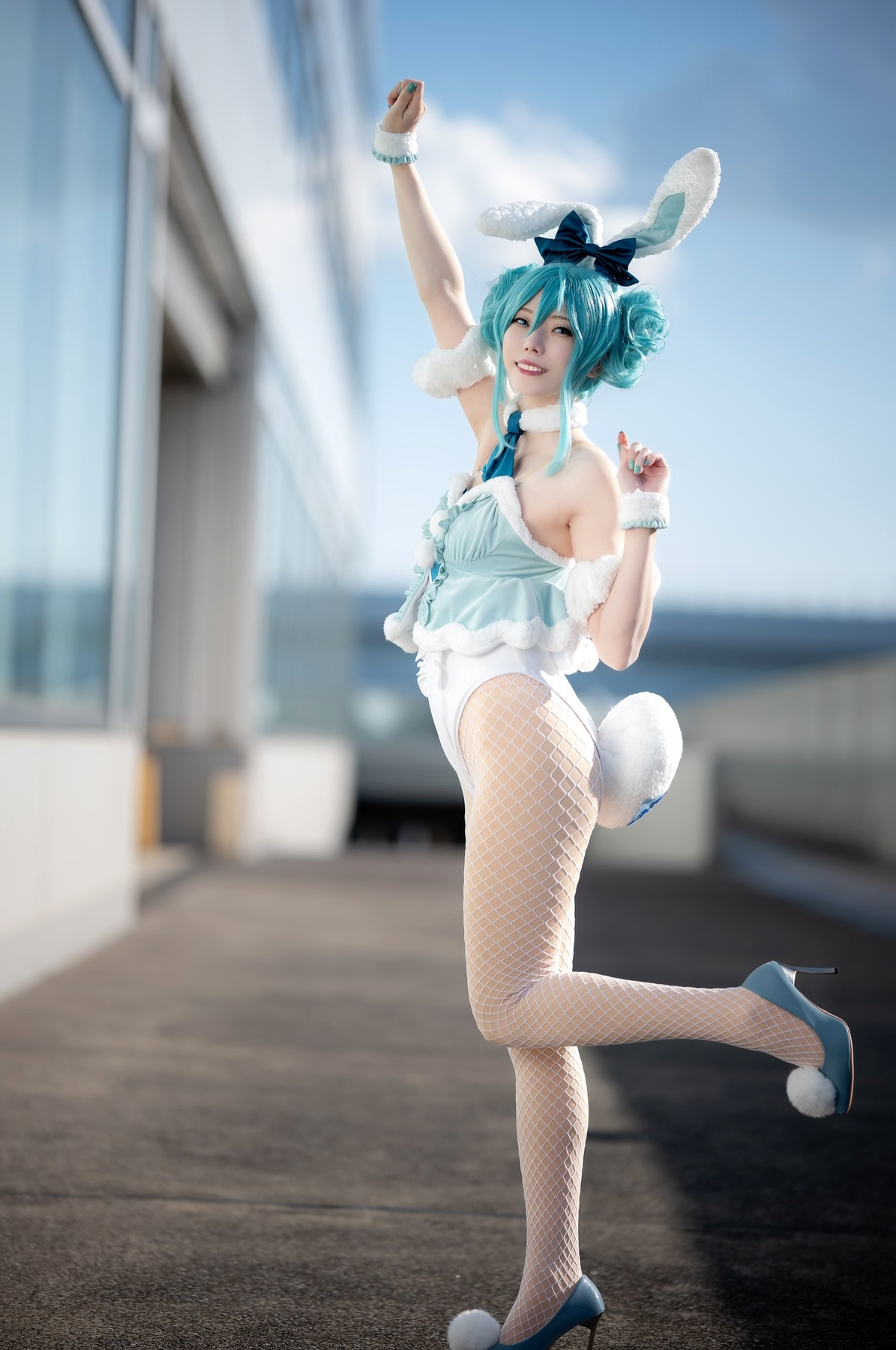 初音ミク 白うさぎ コスプレ衣装 - コスプレ