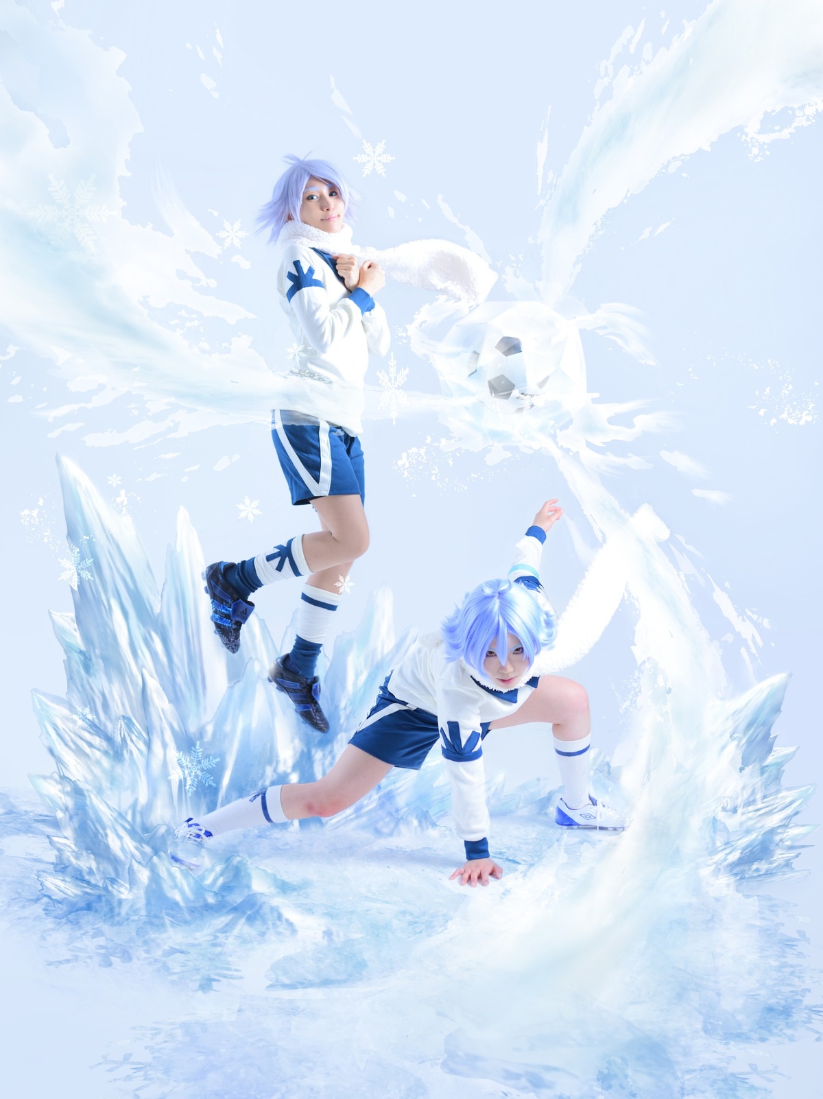 イナズマイレブン イナイレ　白恋中　ユニフォーム　コスプレ　衣装、吹雪風ウィッグ Amazon.co.jp: コスプレ イナズマイレブン 吹雪士郎 白恋中