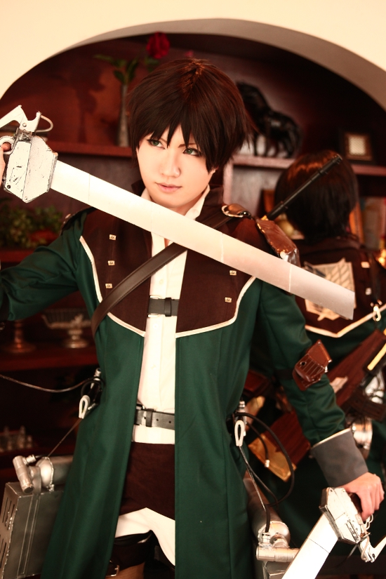R⑩7 進撃の巨人 エレンイエーガー 派 コスプレ 黒 頭