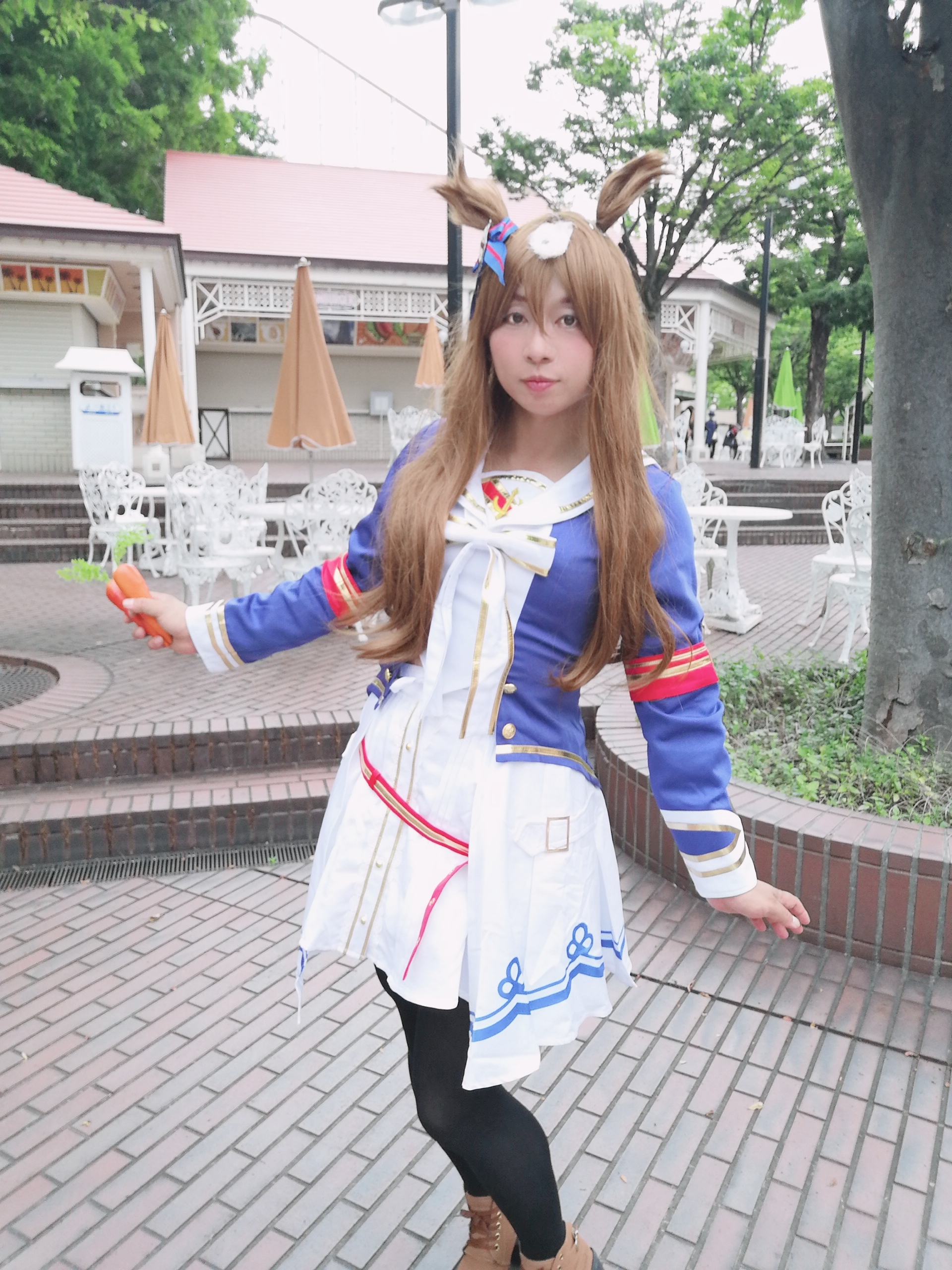 ギフ_包装 ウマ娘 グラスワンダー コスプレ 耳付き 確認用