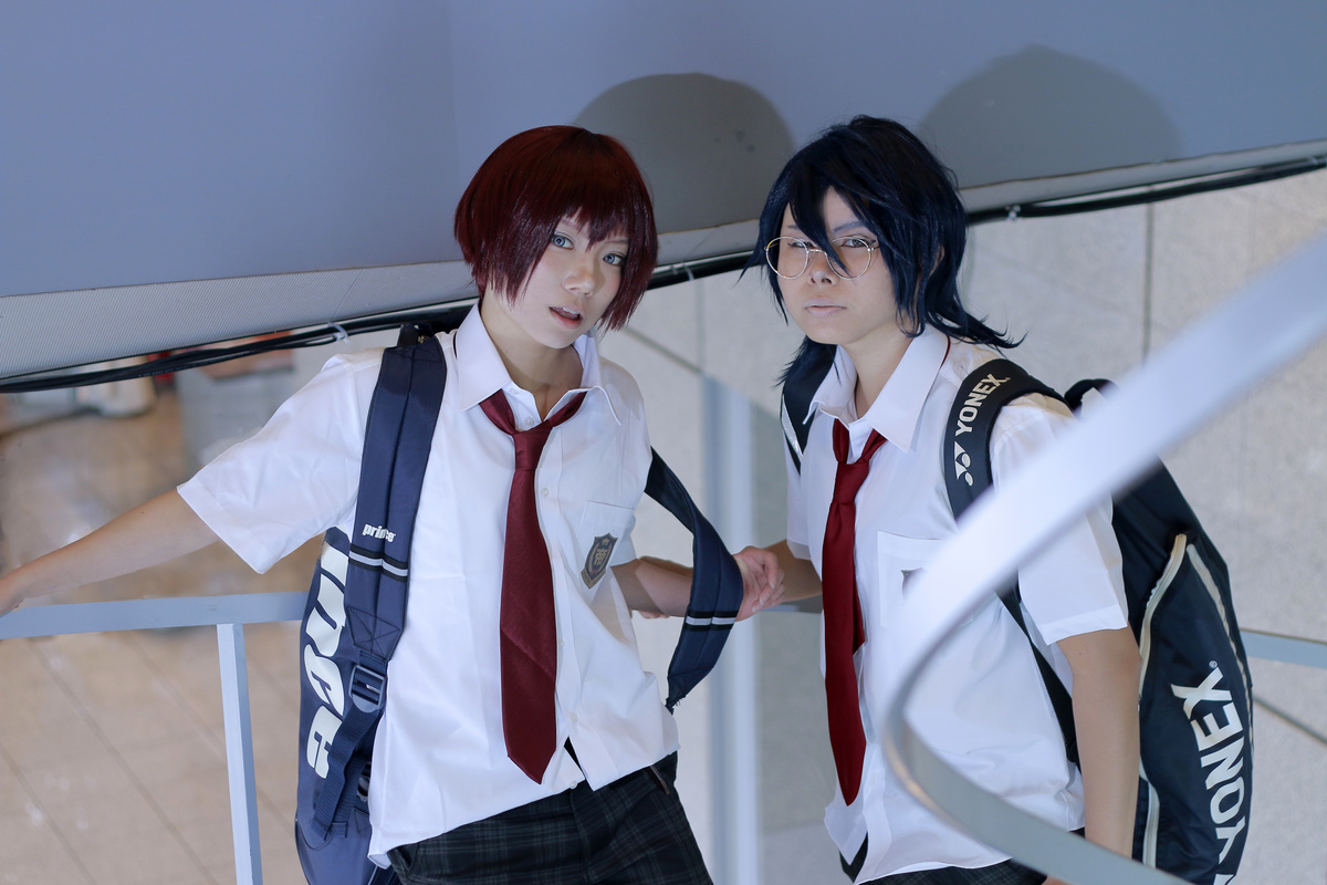 青黒 ブルーブラック 耐熱 ウィッグ テニスの王子様 忍足侑士 テニプリ