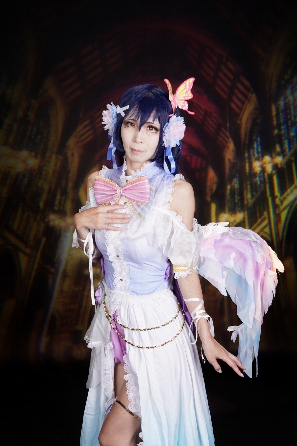 羽根+ヘッドホン付き 園田海未 ホワイトデー覚醒後 コスプレ