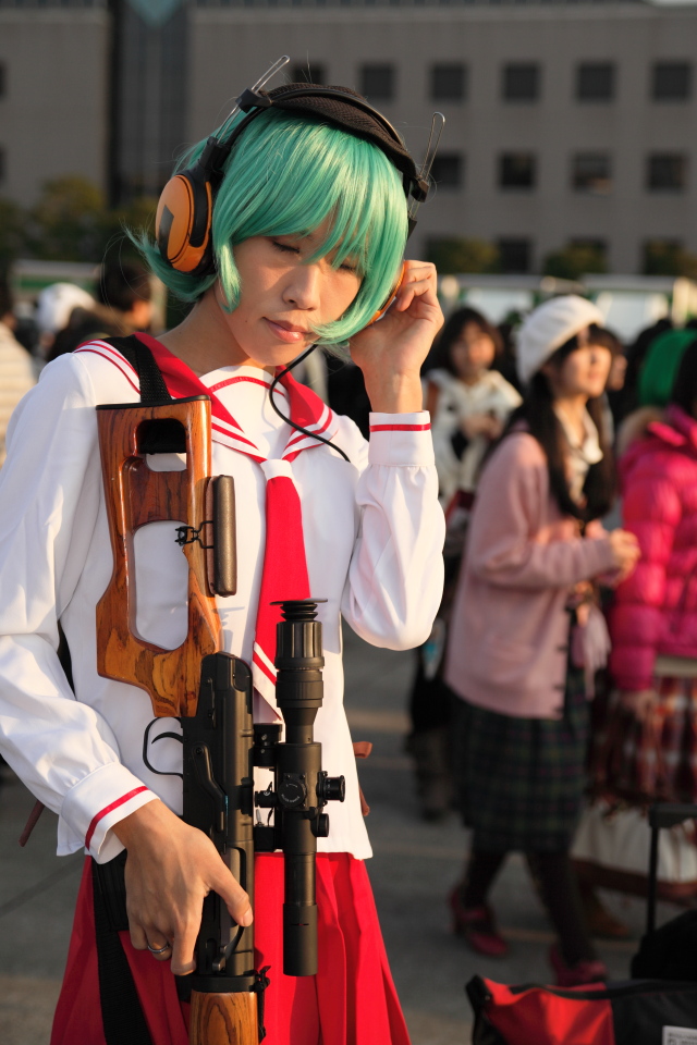 緋弾のアリア　レキ　コスプレ　ヘッドホン　ウイッグ 緋弾のアリアレキコスプレヘッドホンウイッグ