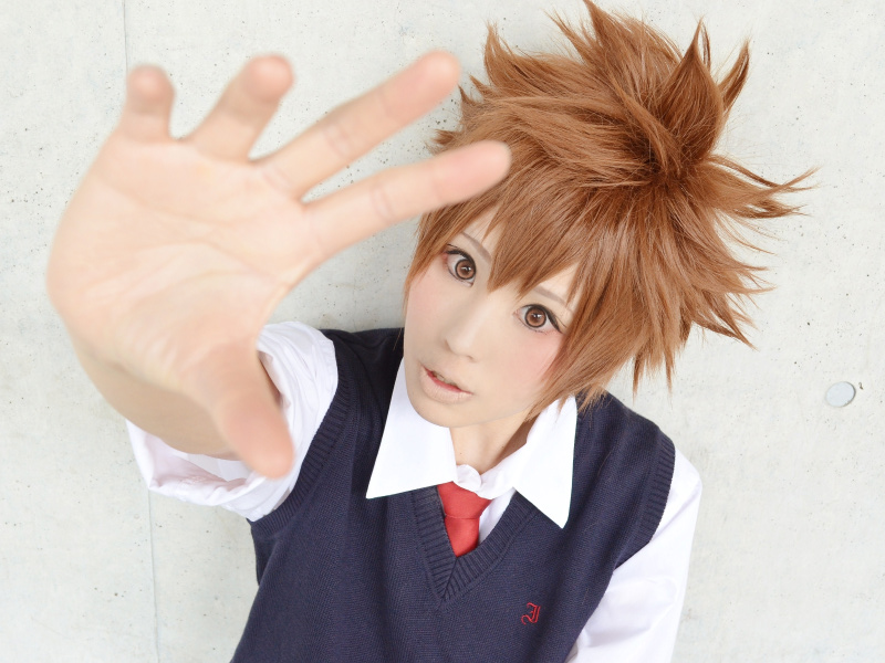 家庭教師ヒットマンREBORN! 沢田綱吉 コスプレ 衣装 ウィッグ リボーン Amazon.co.jp: [xgy] 【サイズ選択可】十月COS家庭教師