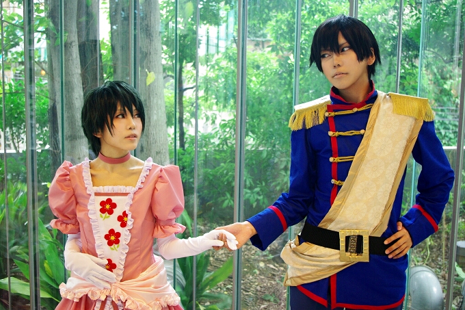 テニスの王子様 越前リョーマと真田ペアプリ 海原祭のドレス☆コスプレ