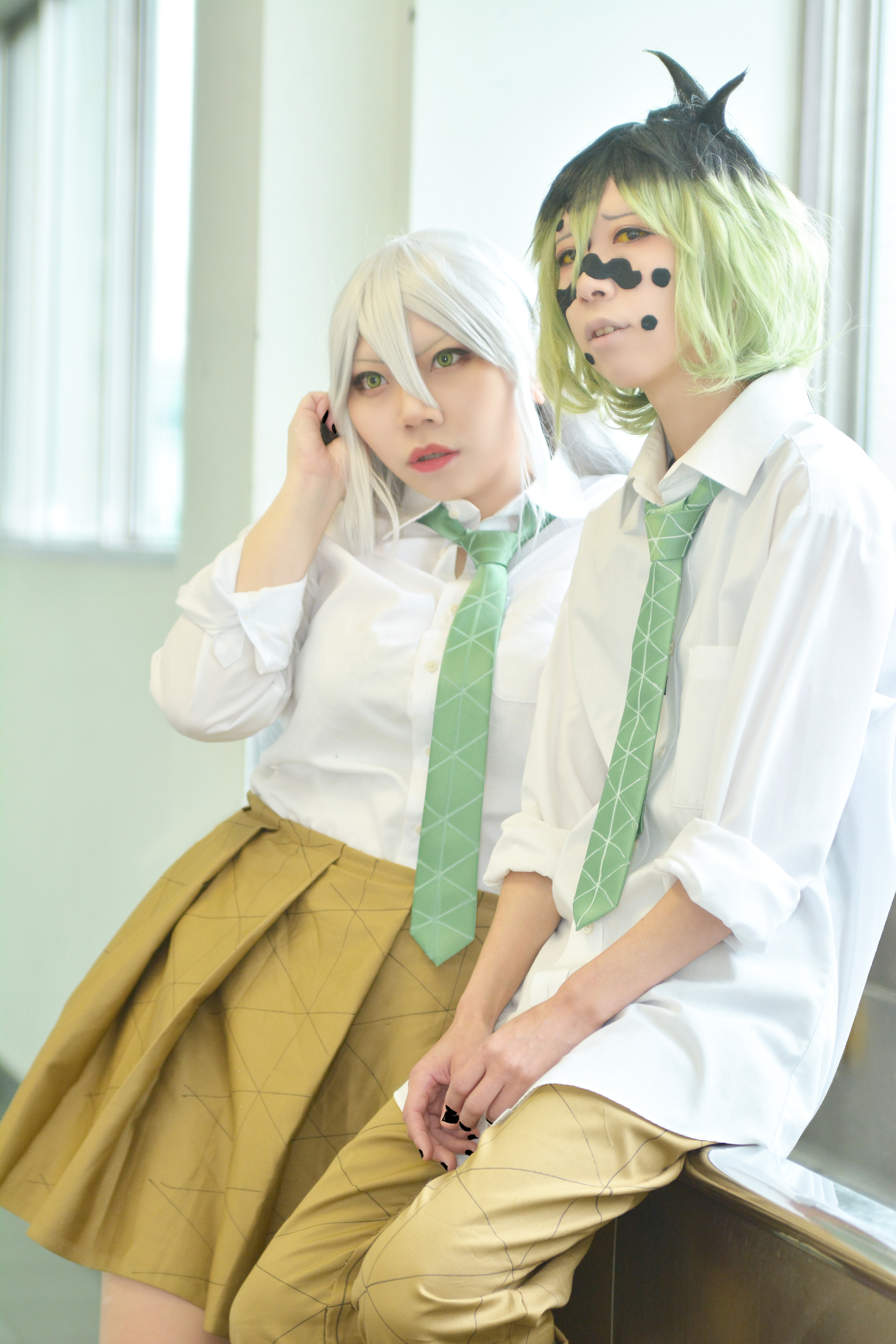 謝花梅 堕姫 コスプレ キメツ学園 鬼滅の刃 キメツ学園 堕姫（謝花梅）コスプレ衣装フルセット