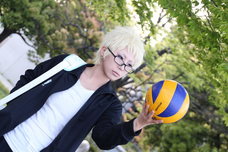 ハイキュー 月島蛍 コスプレ ジャージ L 烏野 ヘッドホン メガネ ACOS
