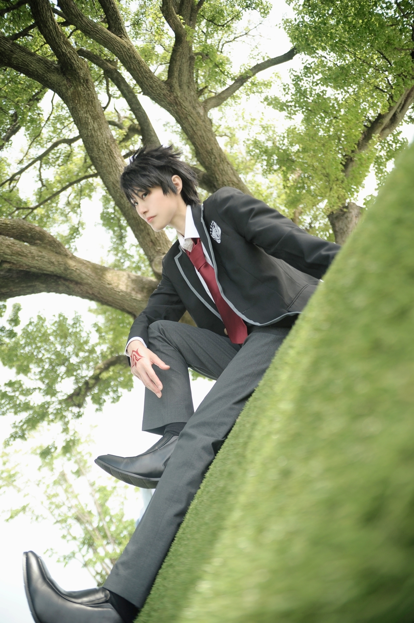 Fate/GrandOrder 不可逆廃棄孔イド 学生服風 コスプレ Fate/Grand Order 主人公(男(不可逆廃棄孔イド制服)) - コスプレ