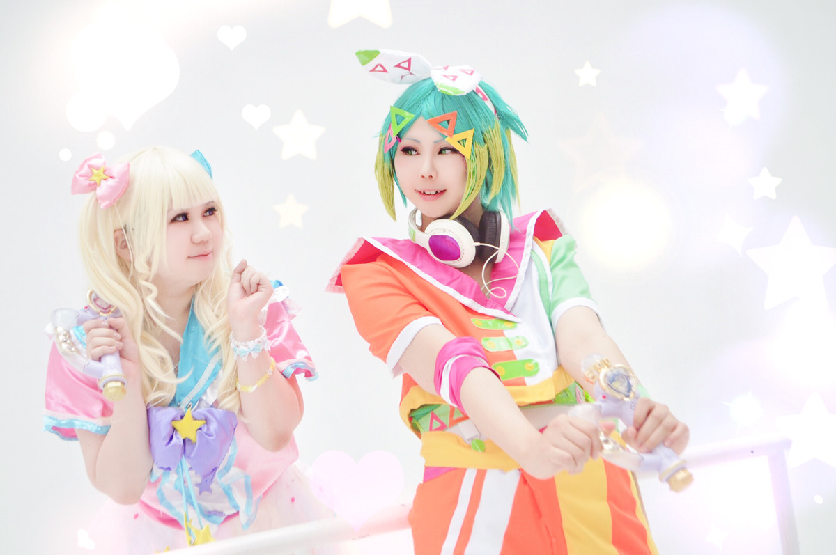 台湾 プリパラ プリチケ アニメ絵柄 ネオンドロップサイリウムコーデ 虹色にの アイドルタイムプリパラ 虹色にの(ネオンドロップサイリウムコーデ