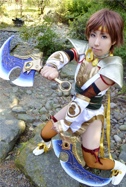 戦国無双４ 早川殿 衣装＋ウィッグ＋靴(草履・おまけ） コスプレ M 