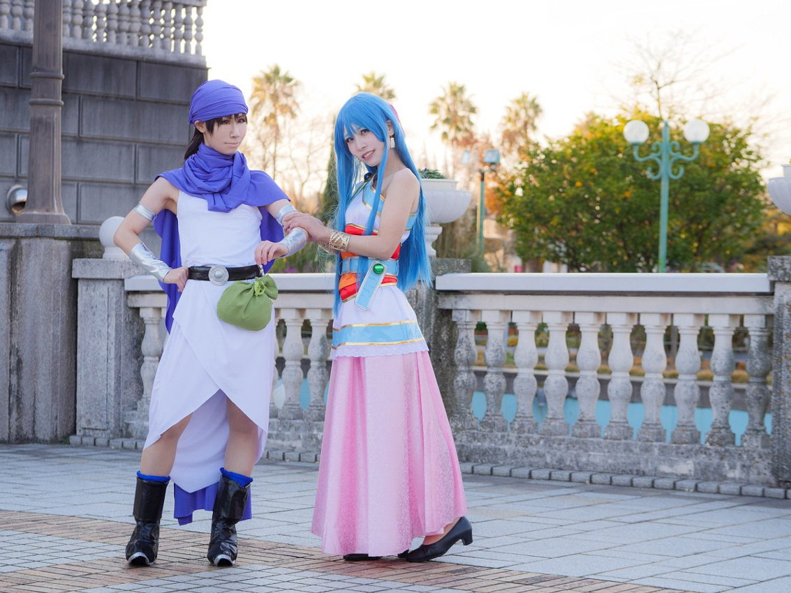 DQ5 ビアンカ コスプレ衣装ウィッグ一式 通常&ウエディング