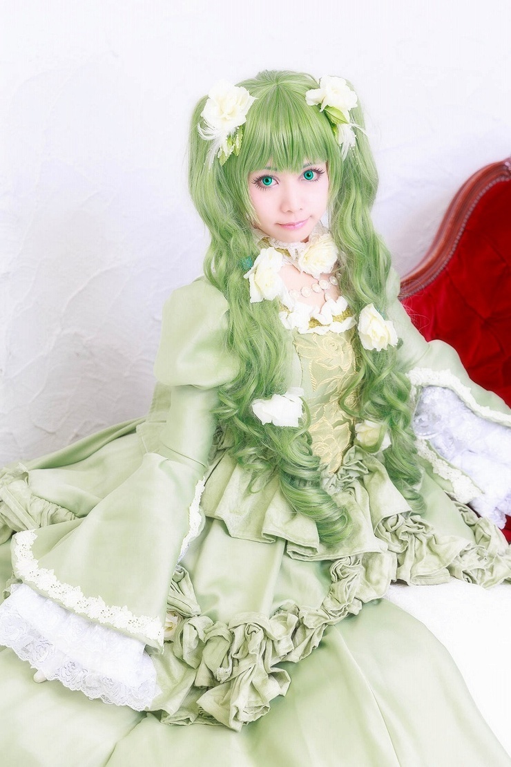 即納品！VOCALOID/ローザ・ビアンカ(初音ミク)風コスプレ衣装 VOCALOID 初音ミク(ローザ・ビアンカ(Project DIVA F2nd